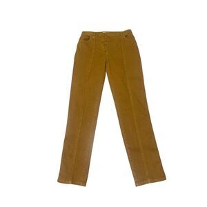 ULLA JOHNSON Caramel high waisted Brown Button Fly Straight Leg Pants Size 6